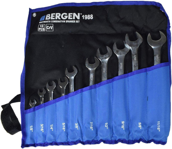 BSW British Whitworth Combination Spanner Wrench + Deep Sockets 19pc Set