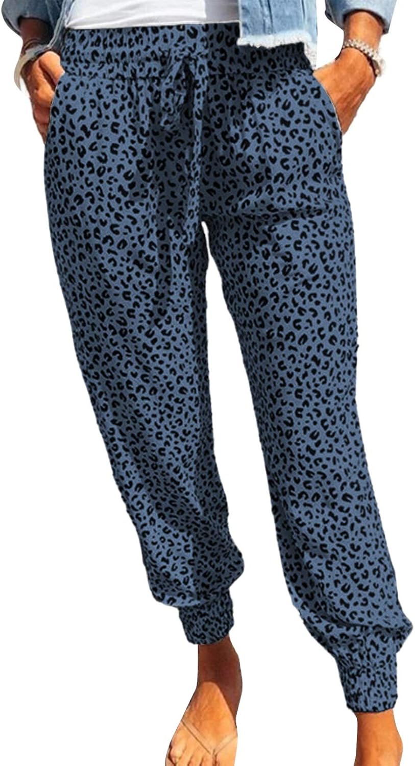 Dokotoo Damen Jogginghose Lang Freizeithose Sporthose Elastisch Pumphose Haremshose Lässige Lose Sto