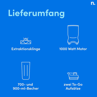 nutribullet personal blender, der leistungsstärkste Mixer für eine Portion, 1000 Watt und leiser Mot