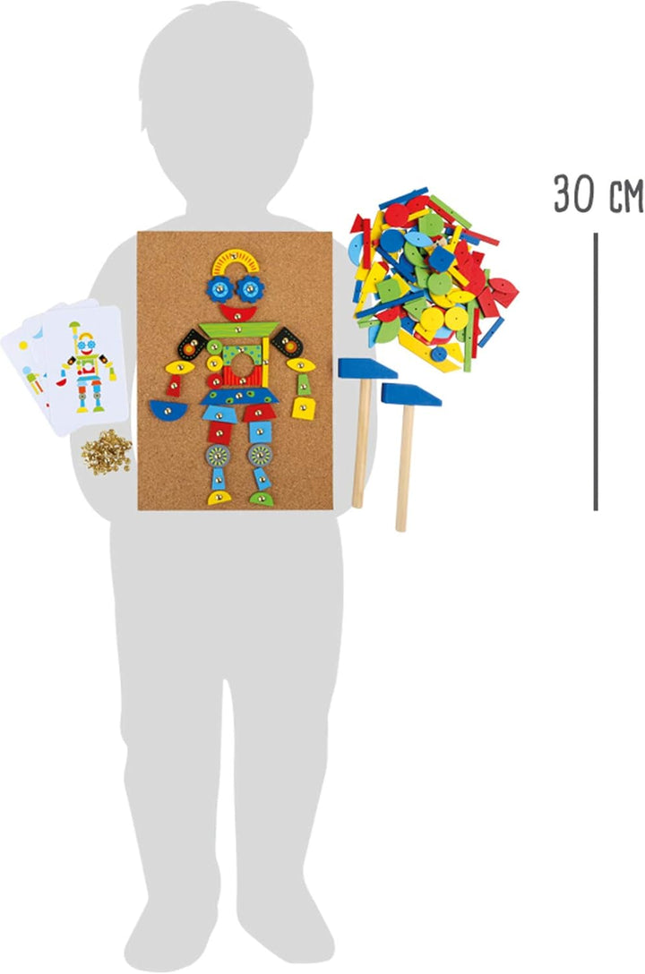 small foot Hämmerchenspiel aus Kork und Holz, inkl. Zubehör, für kreativen Spass ab 6 Jahre, 3944 Hä