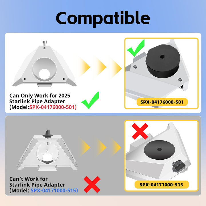 Für 2025 Starlink Mini Pole Mount Kit, Metall-Mini-Adapter Verstellbare Klemmenhalterung, kompatibel