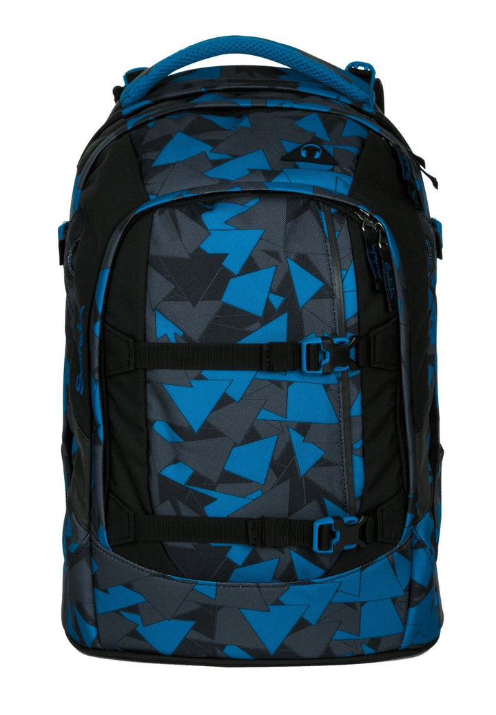 Satch Pack by Ergobag - 2tlg. Set Schulrucksack (+SchlamperBox Etui) - Blue Triangle