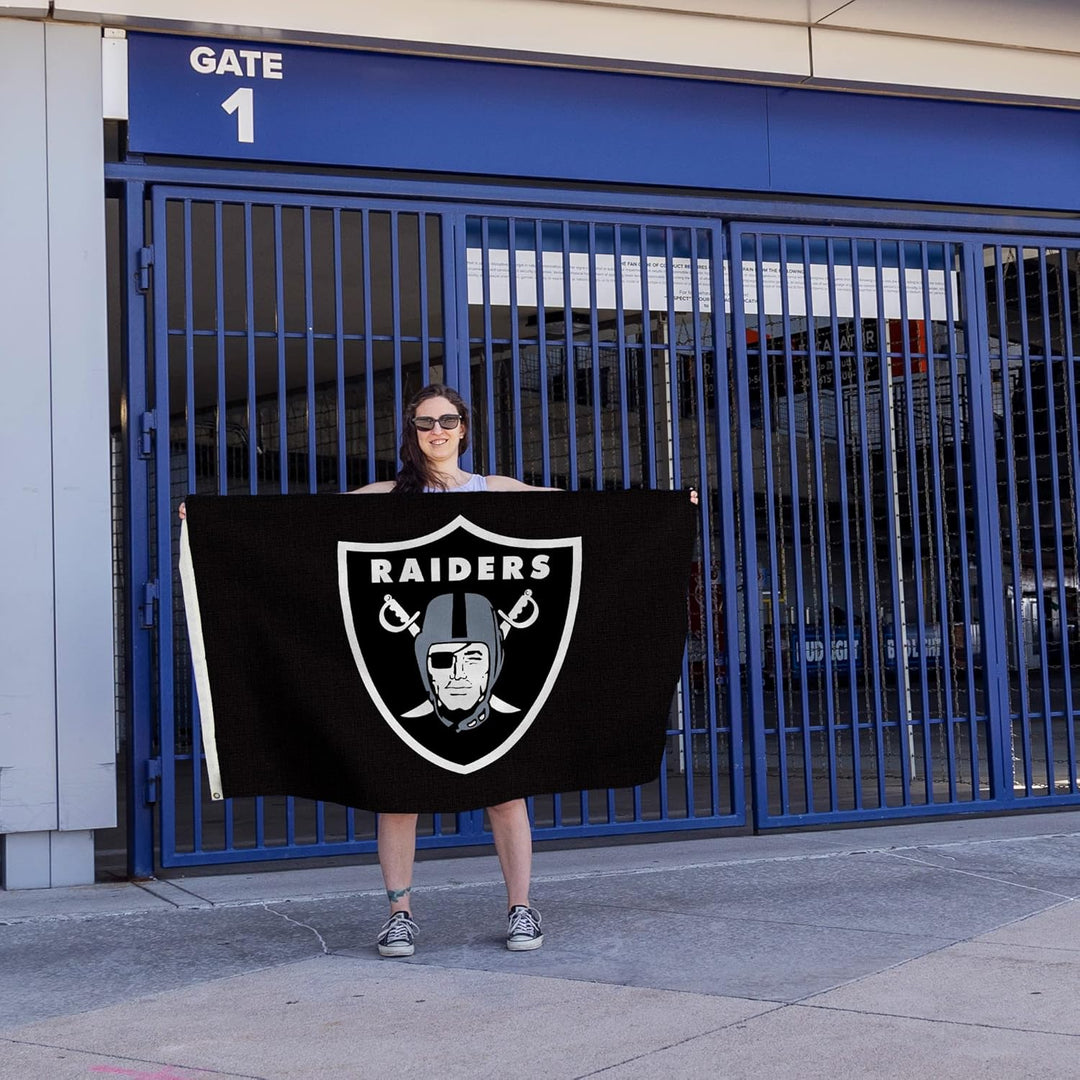 Rico NFL Flagge mit Ösen, einseitig Bedruckt, 91 x 152 cm, Denver Broncos, 3' x 5', Denver Broncos