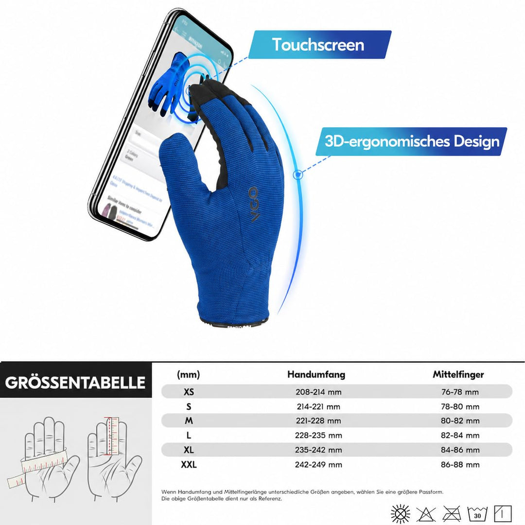 Vgo... 5 Paare Multifunktionale Arbeitshandschuh,Sicherheitshandschuhe,Bauarbeitshandschuhe, Gartenh