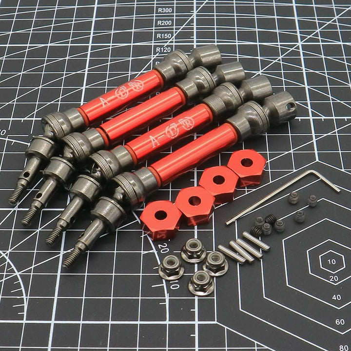 RCAWD ARRMA Antriebswellen Set,Metall Universal Vorder- und Hinterrad antriebswelle für 1/10 ARRMA 3