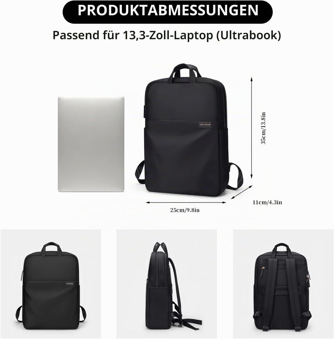GOLF SUPAGS Rucksack Damen Klein Laptop Rucksack Herren für Laptop 13.3 Zoll Reiserucksack Handgepäc