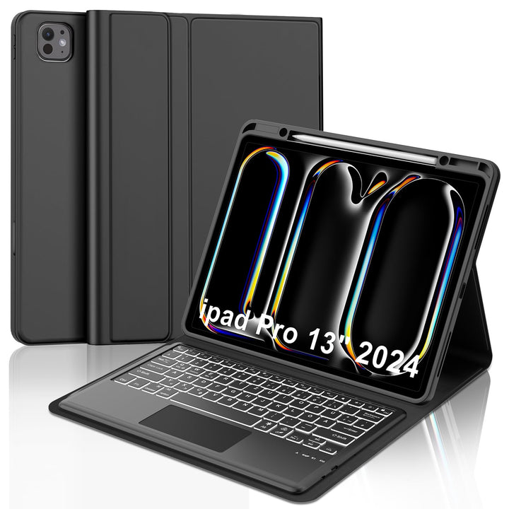 IVEOPPE Hülle mit Tastatur für iPad Pro 13" M5 2025/M4 2024 Con Touchpad, Deutsches QWERTZ Layout, M