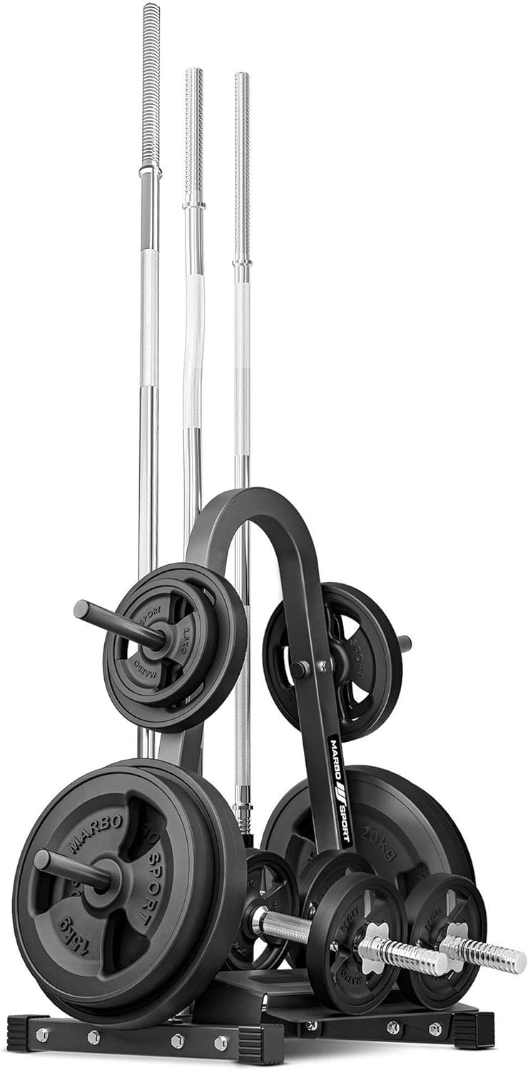 Marbo Sport Multiständer für Gewichtsscheiben, Hanteln und Stangen Schwarz Max. Tragkraft 300 kg MH-
