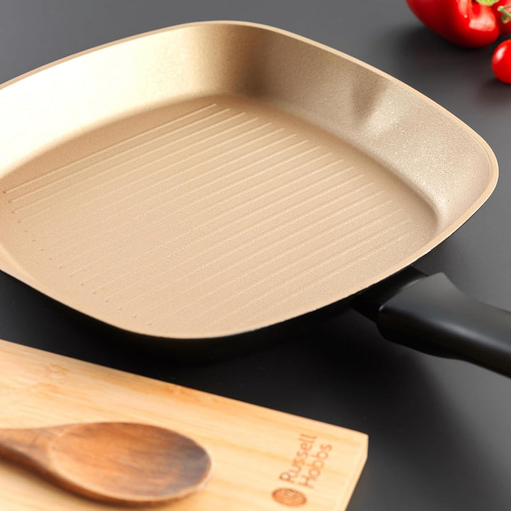 Russell Hobbs RH01674BEU7 Grillpfanne 28cm, opulente Pfanne mit siebenmal robusterer Antihaftbeschic