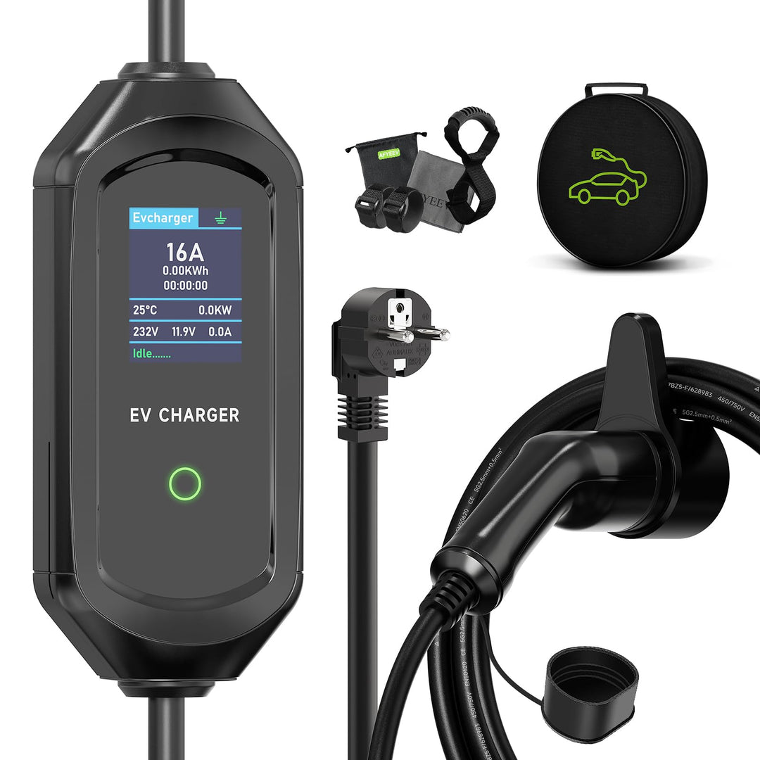 6M Typ 2 Ladekabel, 3.6kW Ladekabel Typ 2 Schuko, Ladekabel Elektroauto Typ 2 Schuko, 6/8/10/13/16A