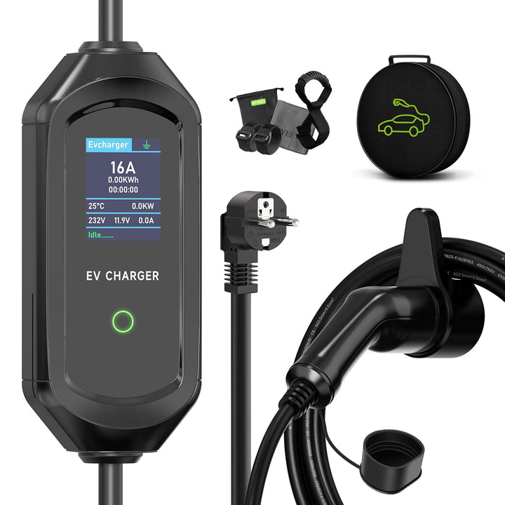 6M Typ 2 Ladekabel, 3.6kW Ladekabel Typ 2 Schuko, Ladekabel Elektroauto Typ 2 Schuko, 6/8/10/13/16A