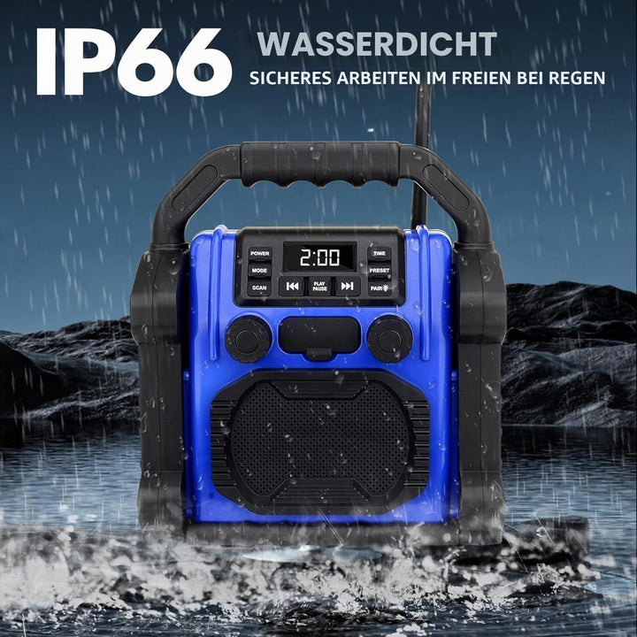 Outdoor Lautsprecher Bluetooth Wireless, 8000mAH Batterie, IPX 66 Wasserdicht, Handy Laden, Tragbare