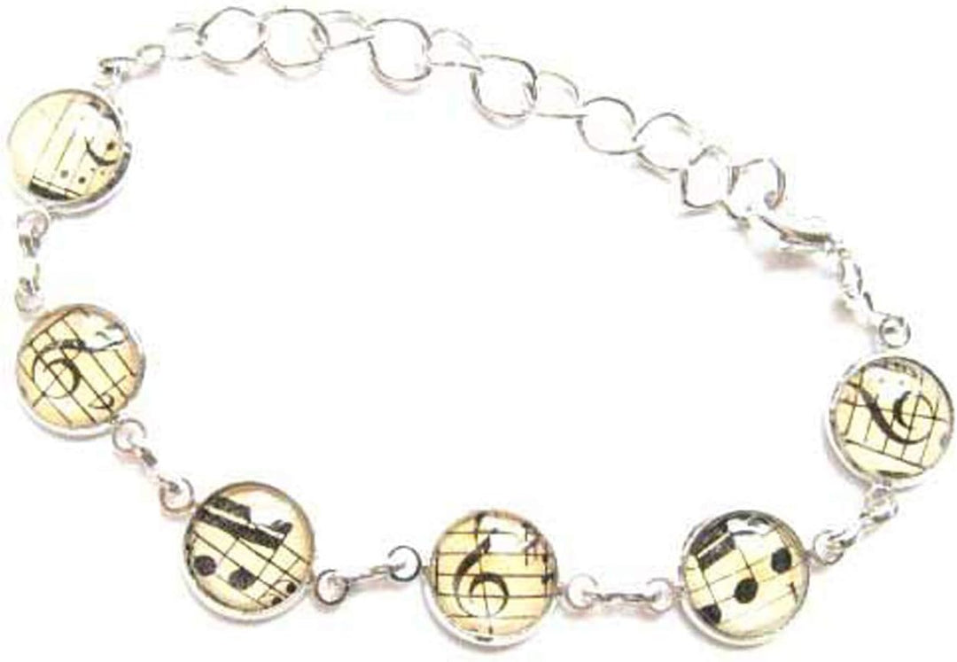 Miniblings Noten Musik Violinschlüssel Notenschlüssel Armband 6er - Modeschmuck handmade - Damen Mäd