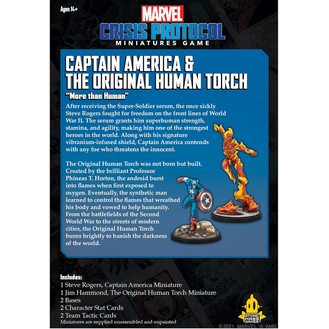 Marvel Crisis Protocol Captain America & The Original Human Torch