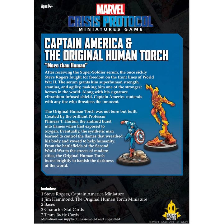 Marvel Crisis Protocol Captain America & The Original Human Torch