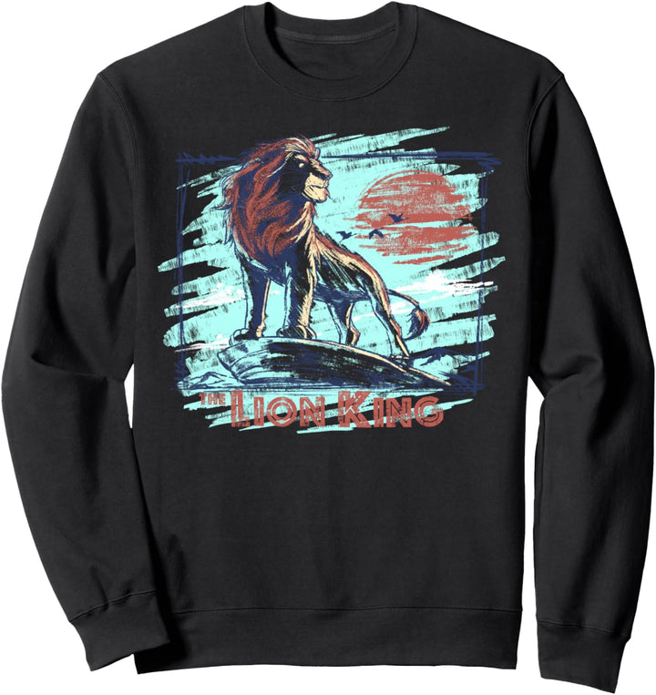 Disney Lion King Simba on Pride Rock Sketch C1 Sweatshirt