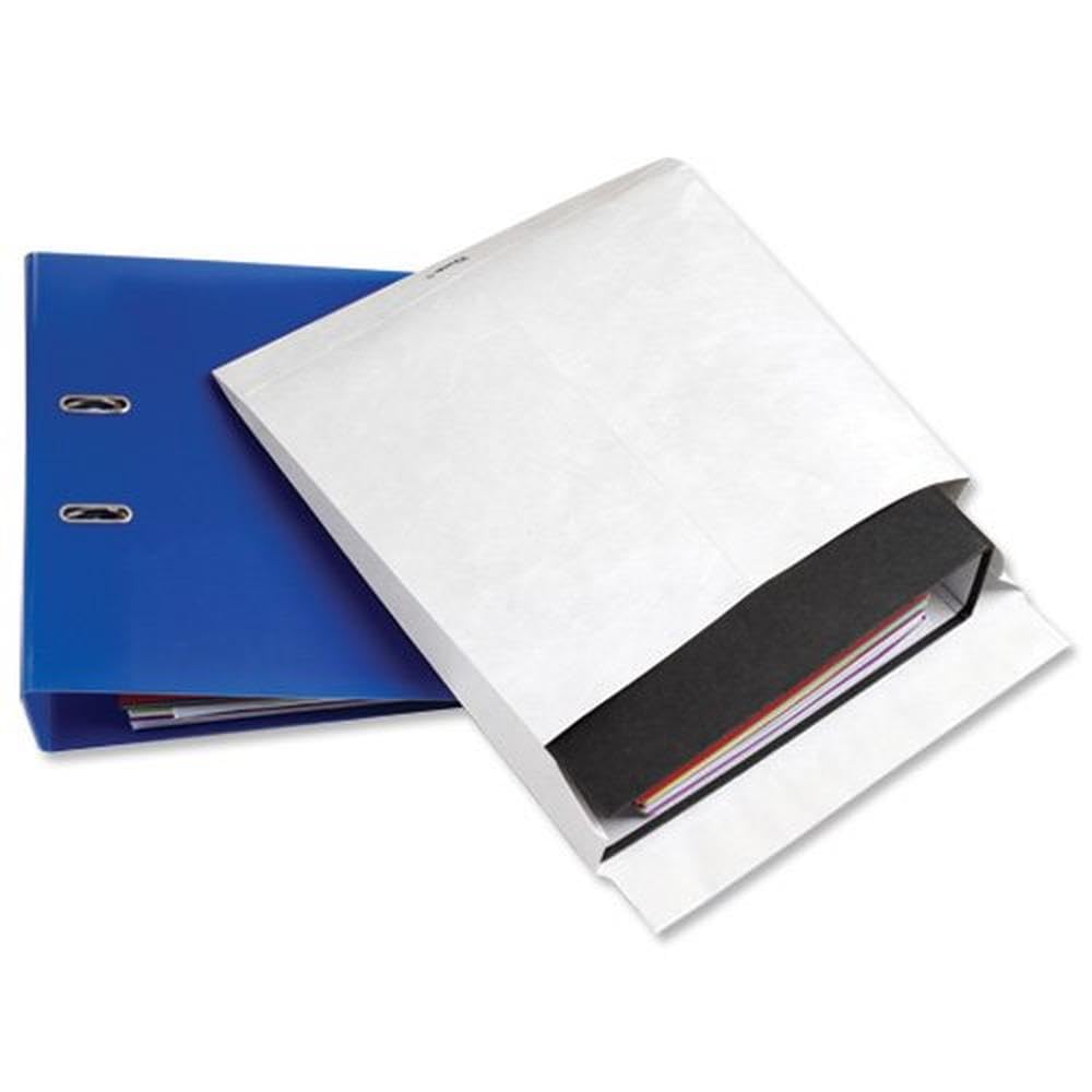 Tyvek 00067158 Ordnerfaltentasche 326x318x70 mm, 68g weiss, haftklebend, 50 Stück
