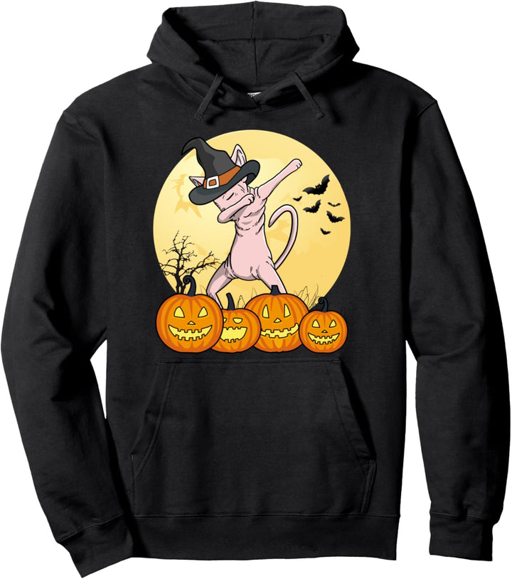 Dabbing Sphynx Katze Dab Dance Halloween Haustier Pullover Hoodie