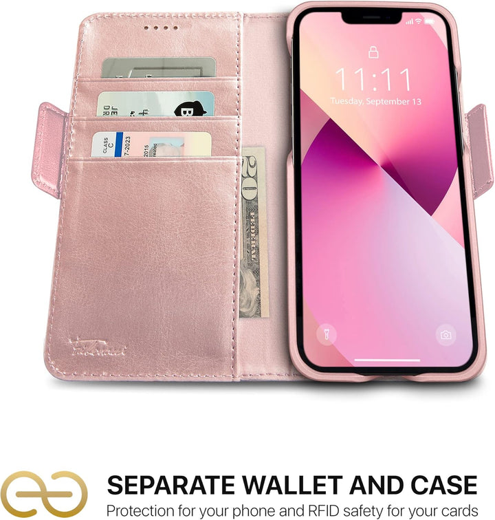 Dreem Fibonacci iPhone 13 Mini Brieftaschen-Etui / 2-in-1 stossfestes Etui und abnehmbares Folio aus