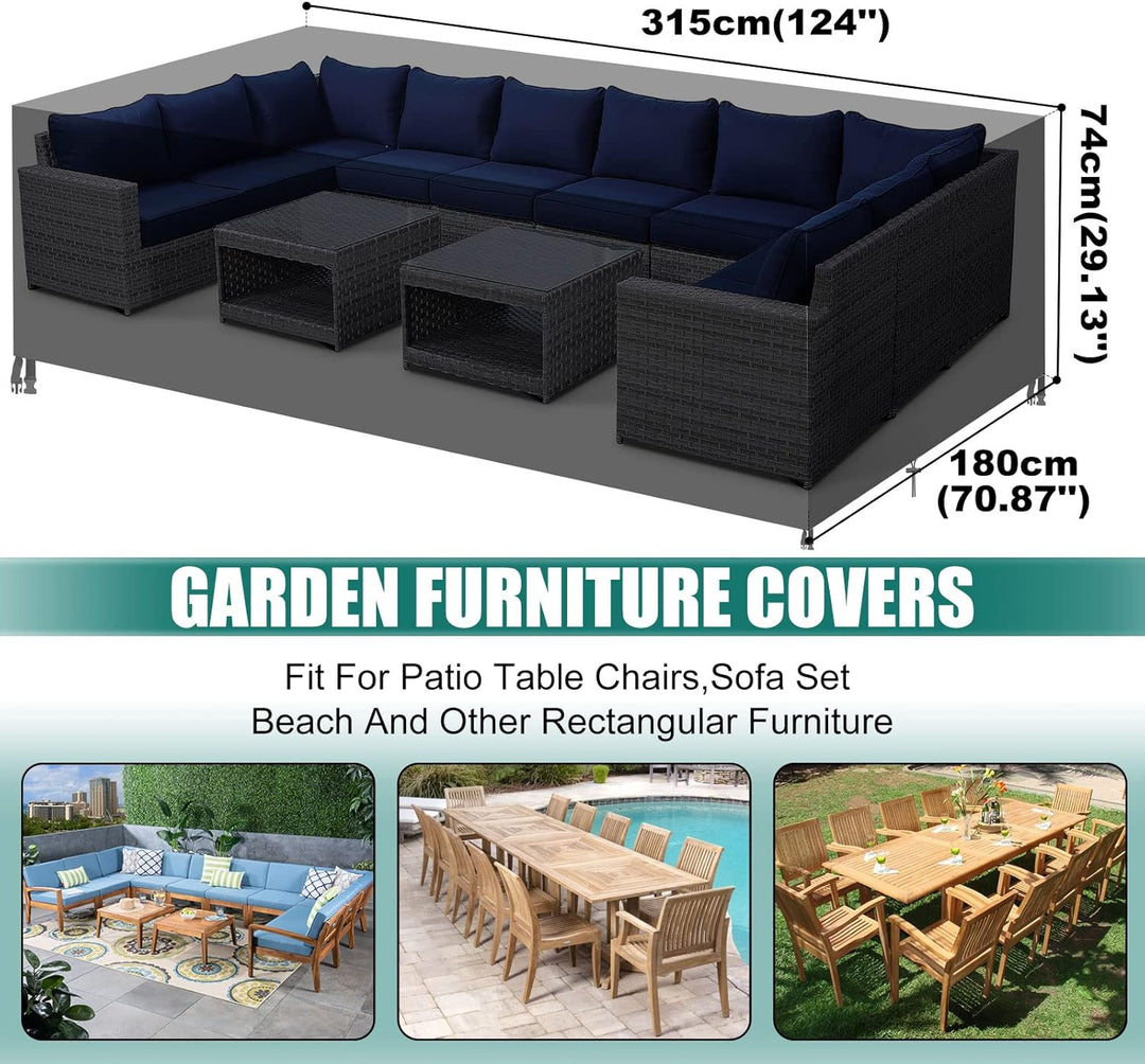 GARPROVM Abdeckung für Gartenmöbel, Abdeckplane Gartenmöbel Schutzhülle für Gartenmöbel Wasserdicht