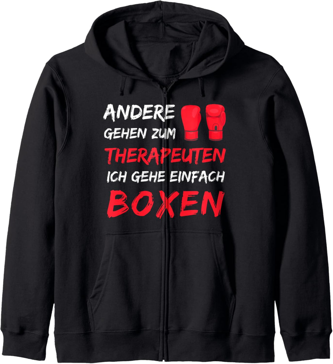 Lustiger Boxen Therapeut Spruch Boxer Sport Geschenke Kapuzenjacke