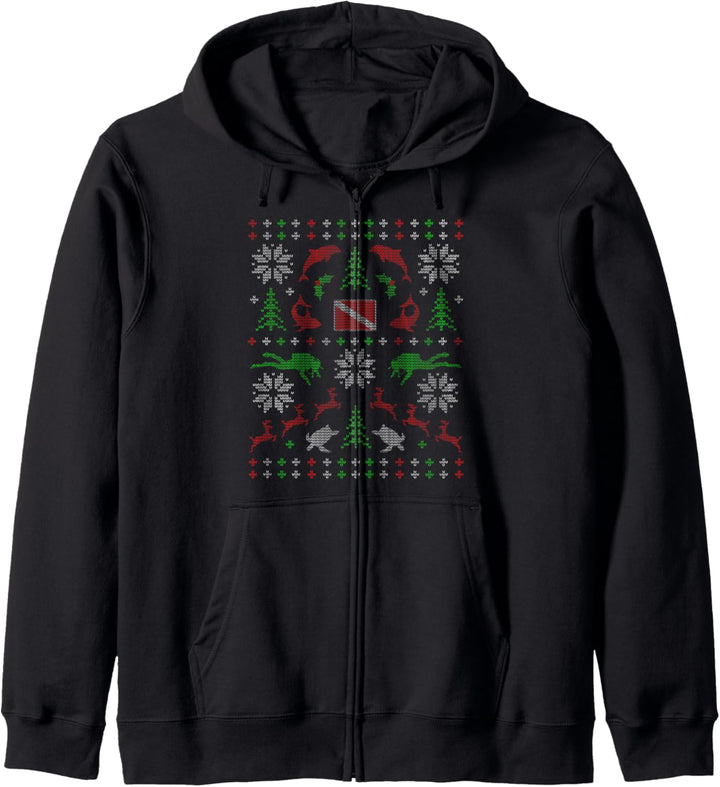 Scuba Diving Dive Ugly Christmas Sweater Diver Shirts Kapuzenjacke