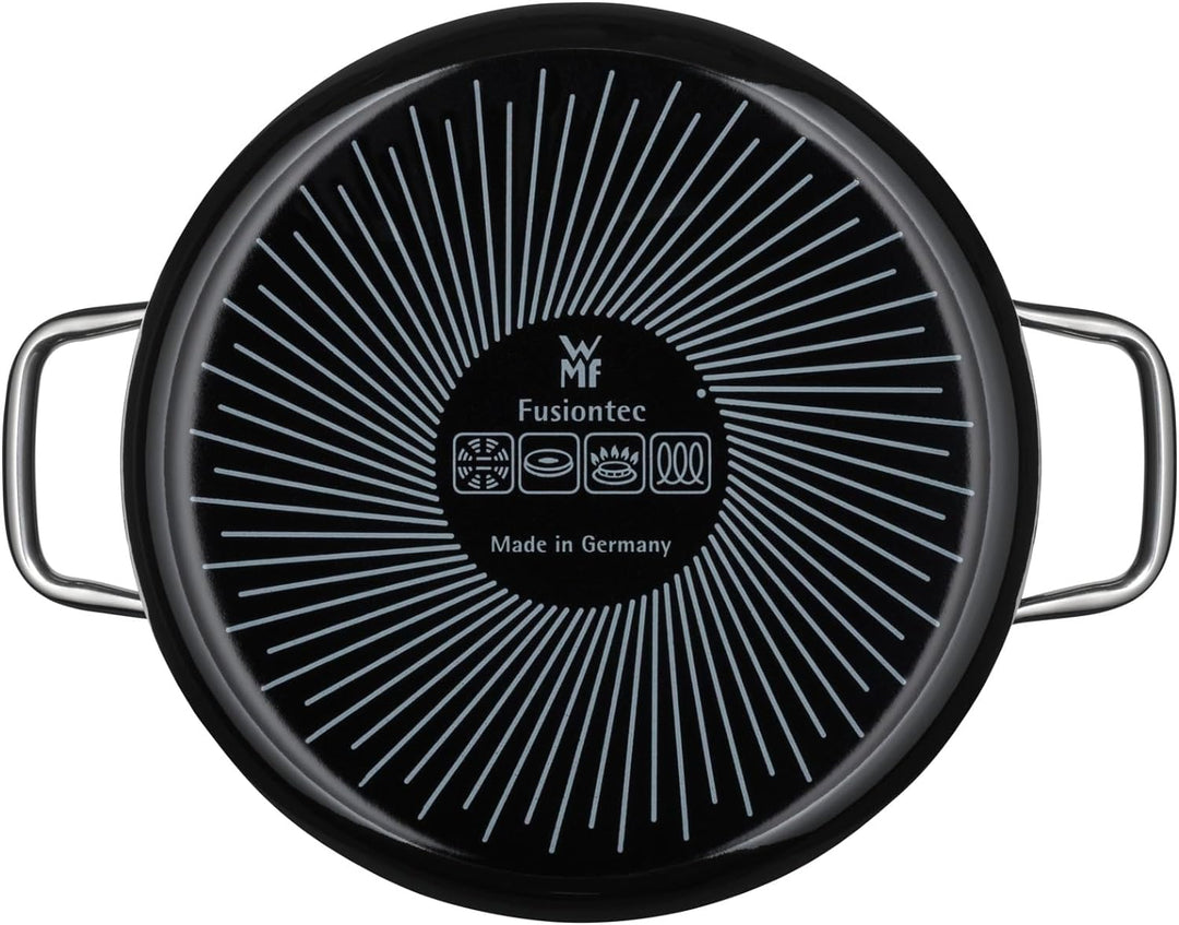 WMF Fusiontec Essential Kochtopf gross, 24 cm, Glasdeckel, Fleischtopf Induktion, 6,4l, High-Tech Ke