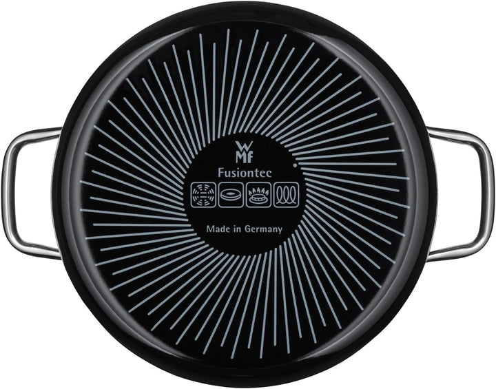 WMF Fusiontec Essential Kochtopf gross, 24 cm, Glasdeckel, Fleischtopf Induktion, 6,4l, High-Tech Ke