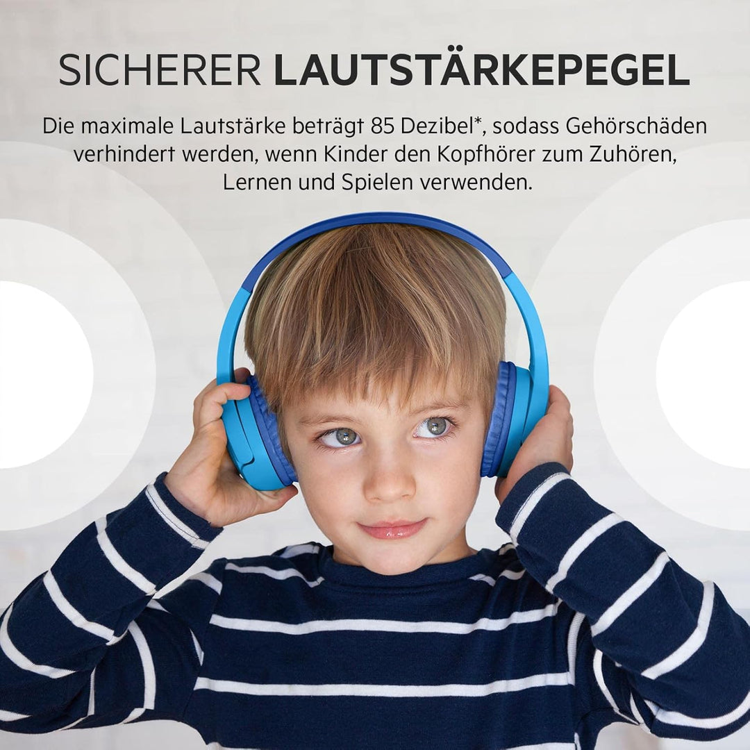 Belkin SoundForm Mini drahtloser Kinder-On-Ear-Kopfhörer mit integriertem Mikrofon zum Online-Lernen