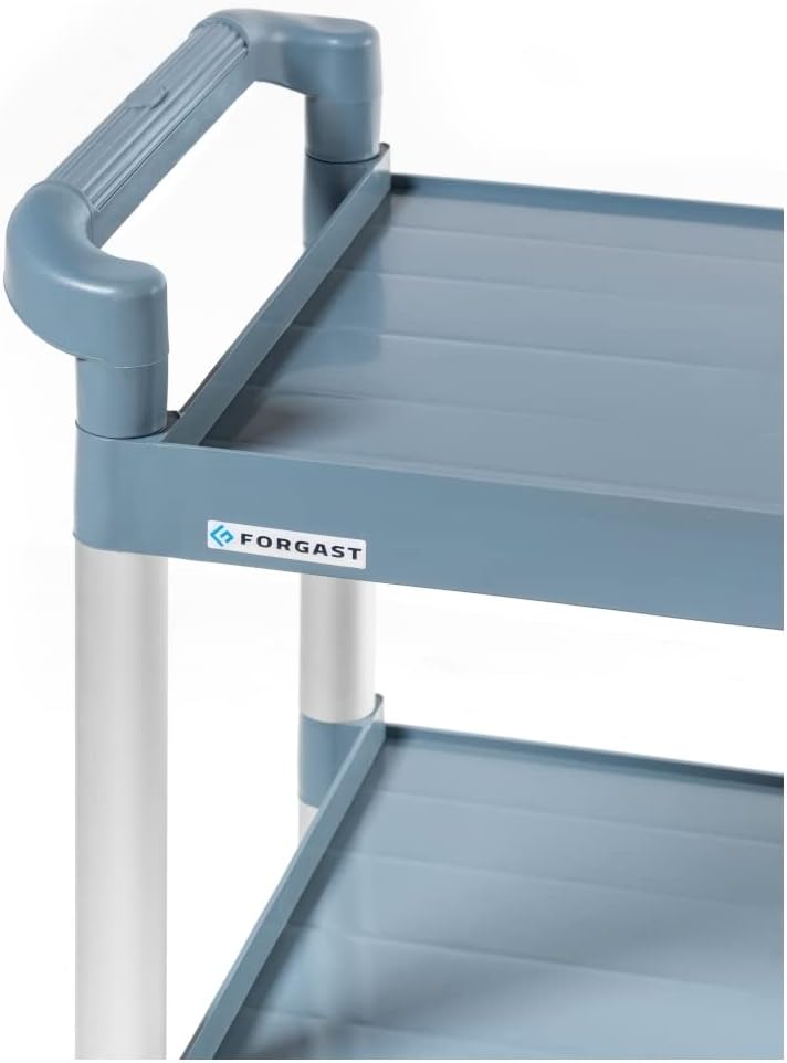 Edelstahl Servierwagen | 3 Regale, Böden | 80x42x95cm | Transportwagen |Küchenwagen auf Rollen | Sta