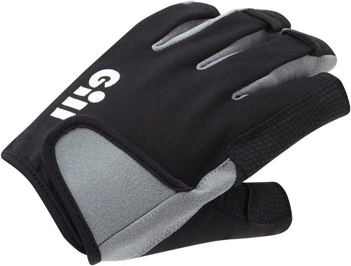 Gill Mens Deckhand Kurzfingersegeln und Beiboothandschuhe - Schwarz, L