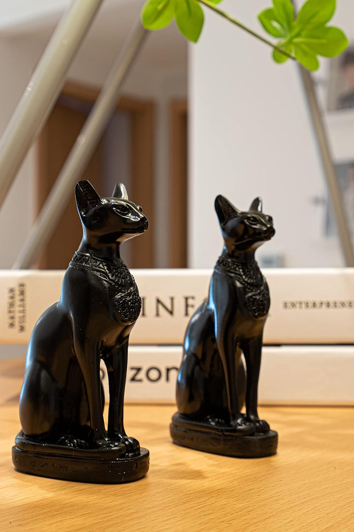 EASCHEER Ägyptische Katzengöttin Bastet, Statue, ägyptische Dekoration, 1 Stück (10,7 cm / 4,2 Zoll,
