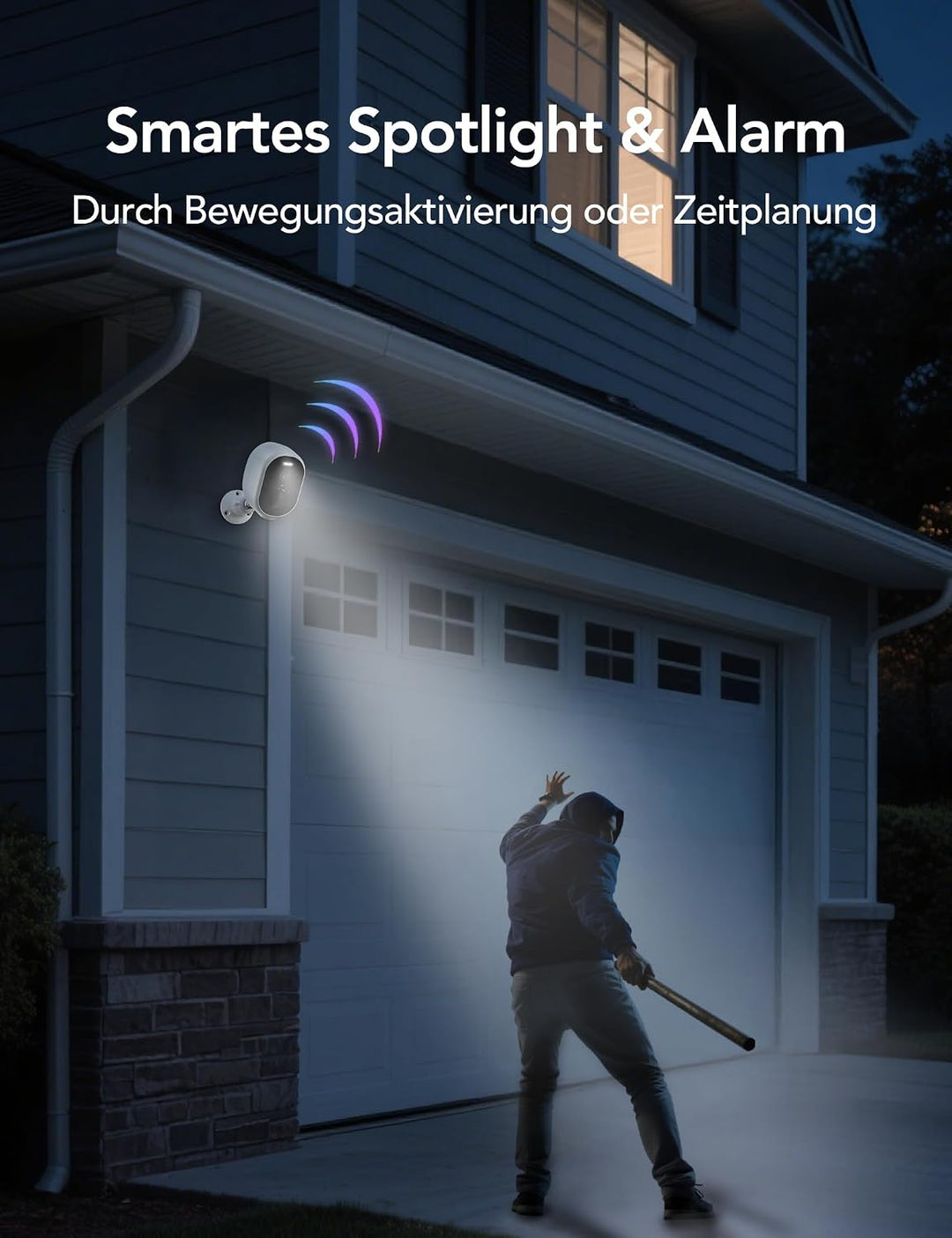 GNCC 2K 4MP LTE Überwachungskamera Aussen Akku +Solarpanel, WiFi6 Kamera Überwachung Aussen WLAN Out
