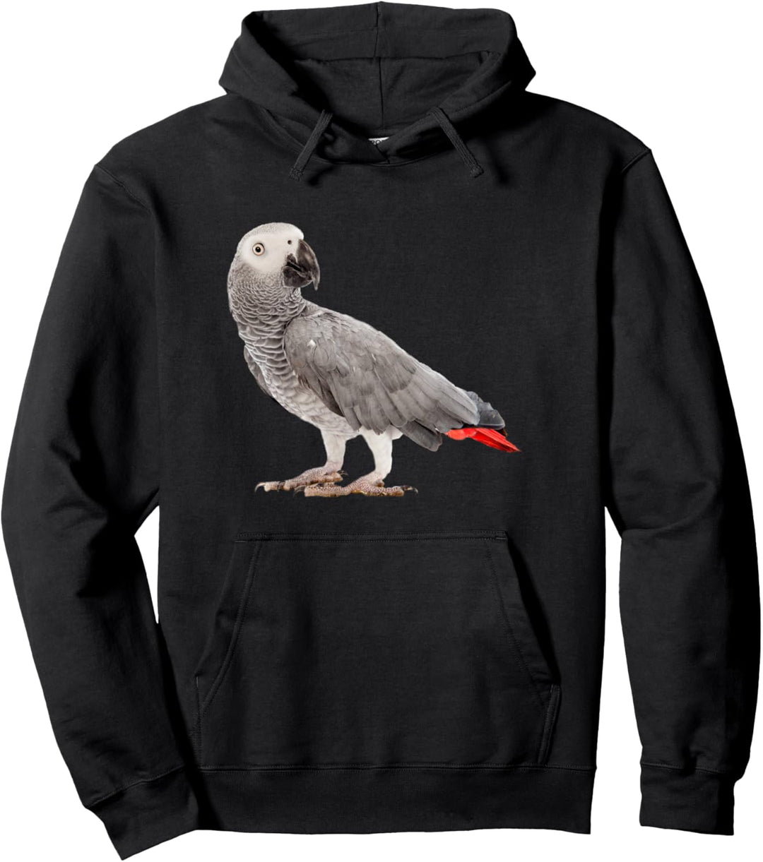 Graupapagei Papagei Sittich Vogel Damen Herren Pullover Hoodie
