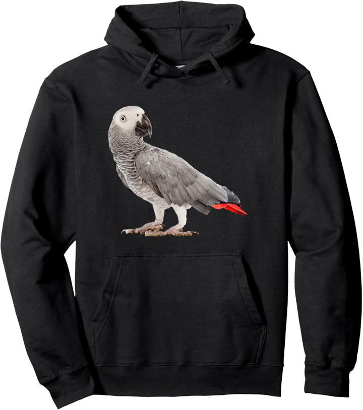 Graupapagei Papagei Sittich Vogel Damen Herren Pullover Hoodie