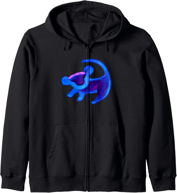 Disney Lion King Simba Cave Painting Blue Hue Kapuzenjacke