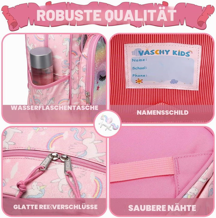 VASCHY Leichter Rucksack für Jungen und Mädchen, 11,5 l, wasserabweisend, mit reflektierendem Brustg