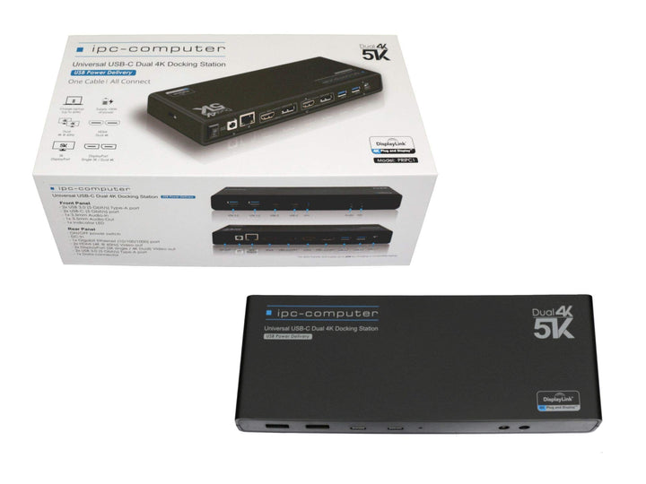 IPC-Computer USB-C / USB 3.0 Docking Station inkl. 100W Netzteil
