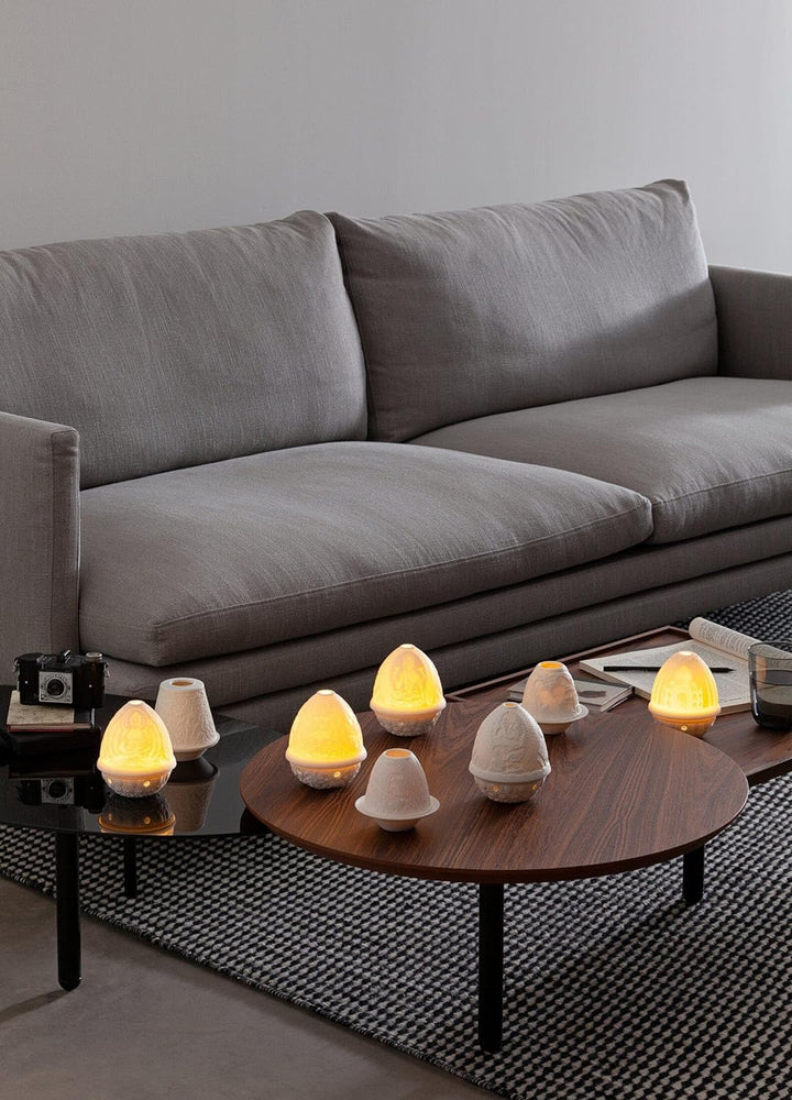 LLADRÓ Lithophanie Mit Teller Papageien. Litophane. Porzellan.