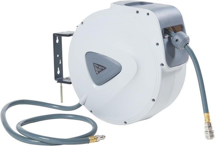 pro.tec Druckluftschlauchtrommel Nassau 180° Schwenkbarkeit Druckluftschlauch 30m + 2m Schlauchtromm