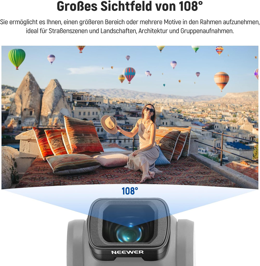 NEEWER Variabler ND Filter Set Kompatibel mit DJI Osmo Pocket 3 Creator Combo Zubehör mit 180° 0,75X