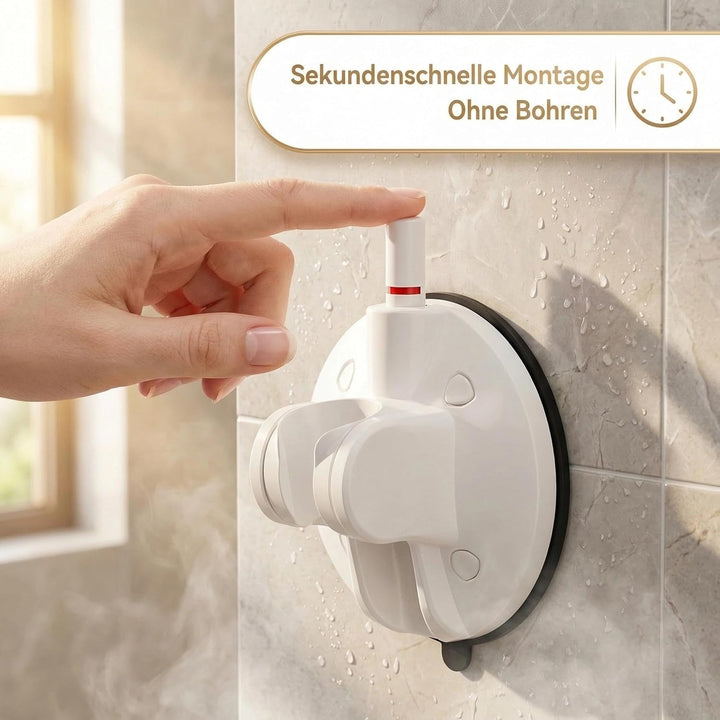 MagicBox Duschkopfhalterung Saugnapf mit Farbindikator, Duschhalterung ohne Bohren 85° Verstellwinke