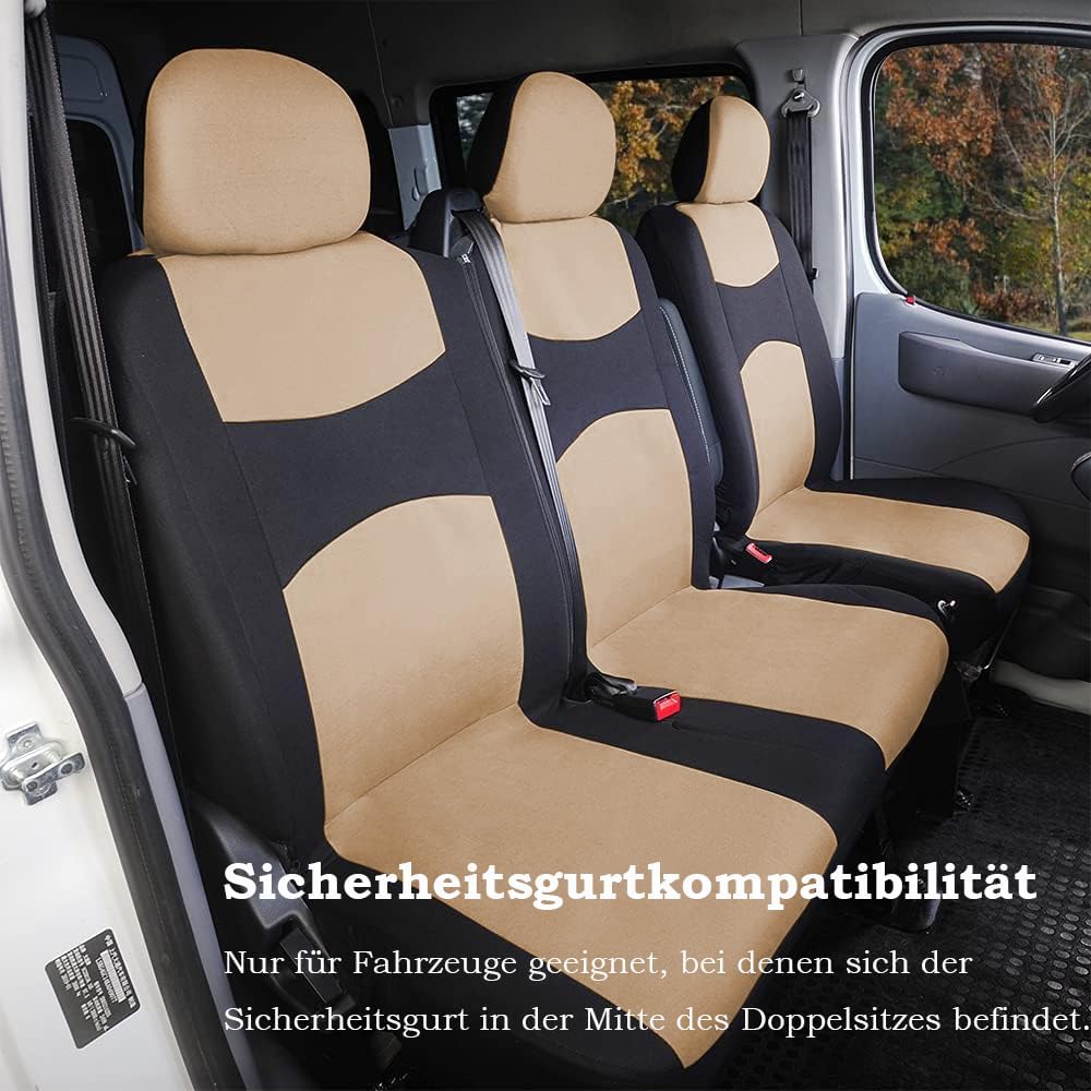 TOYOUN Van-Sitzbezüge, zweifarbig, universell, passend für die meisten Lieferwagen, LKWs, Vordersitz