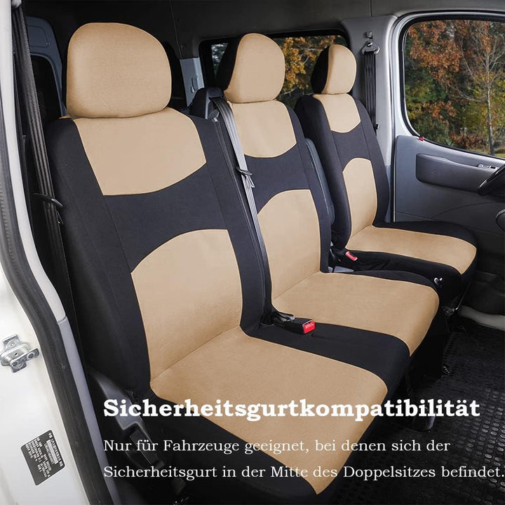 TOYOUN Van-Sitzbezüge, zweifarbig, universell, passend für die meisten Lieferwagen, LKWs, Vordersitz