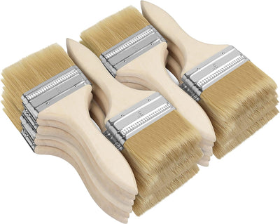 Kurtzy Wiederverwendbares Pinsel Set (24 STK) - 76,2 mm Pinselkopf, Malerpinsel Grösse 20 cm - Lackp