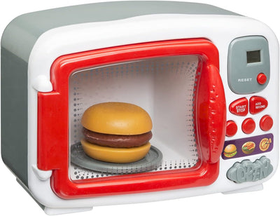 Idena 40470 - Mikrowelle für Kinder mit Licht- und Toneffekten, Küchengerät mit 7 Grundfunktionen un