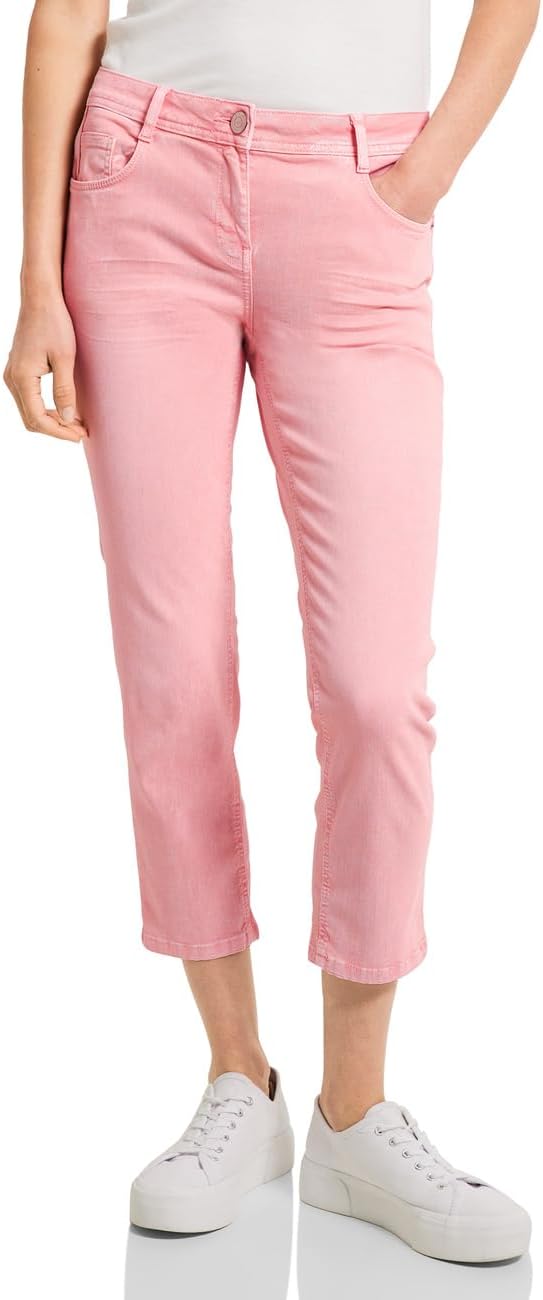 Cecil Damen Loose Fit Hose in 7/8 34W / 26L Soft Neon Pink, 34W / 26L Soft Neon Pink