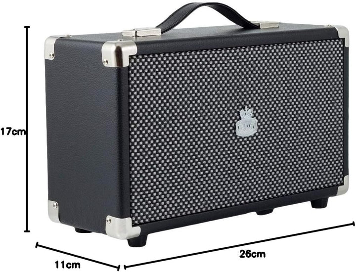 GPO Westwood Retro 25 Watt Lautsprecher mit Subwoofer, Cinch-Eingang, Bluetooth mit Retro-Gitter und