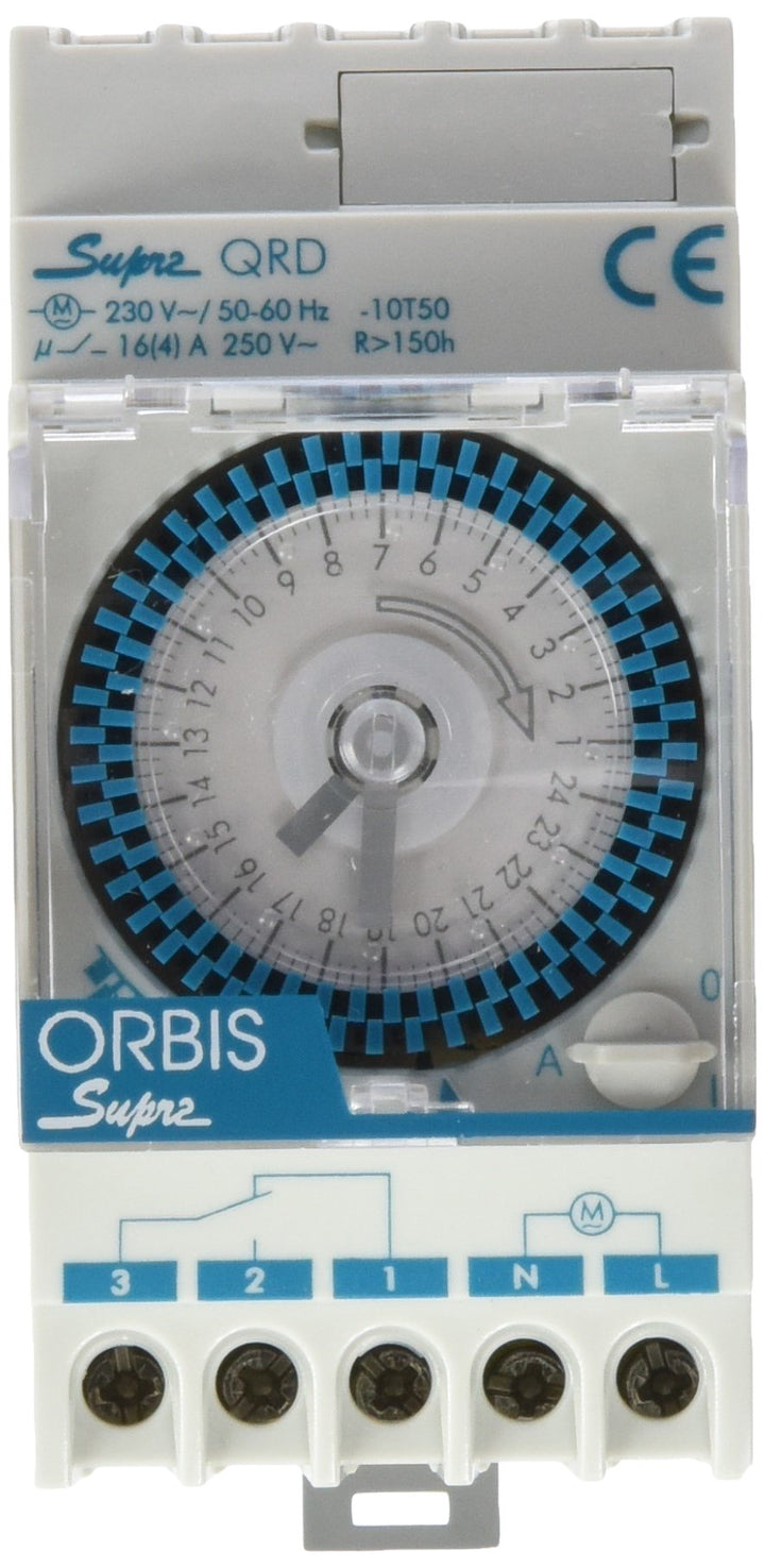 ORBIS Zeitschalttechnik SUPRA QRD 230V Hutschienen-Zeitschaltuhr analog 230 V/AC
