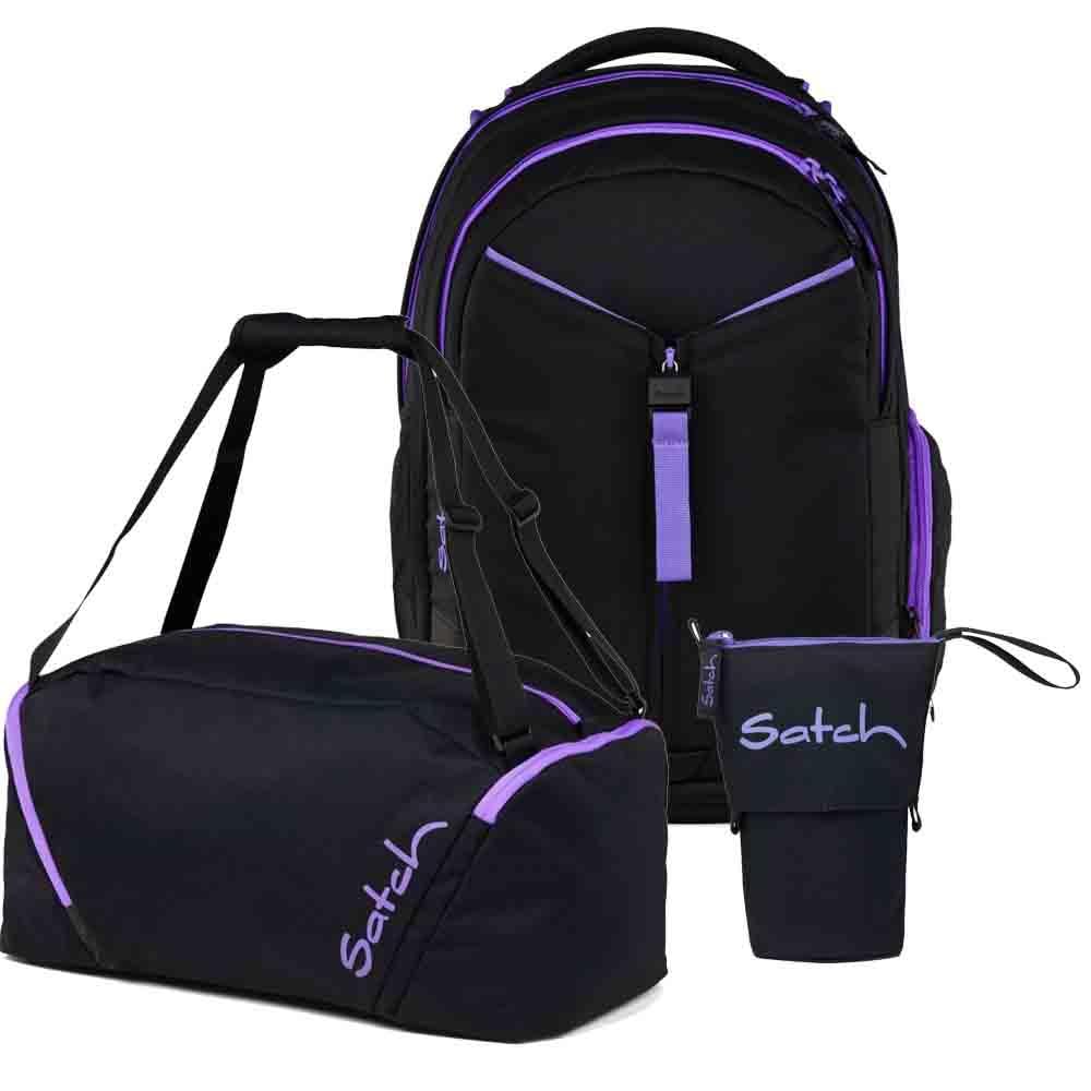 Satch Match Pencil Slider Edition Schulrucksack Set 3tlg. inkl. Sporttasche Purple Phantom, Purple P